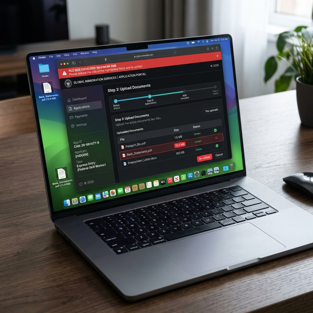 2026 Visa Portal Rejection Error Screenshot