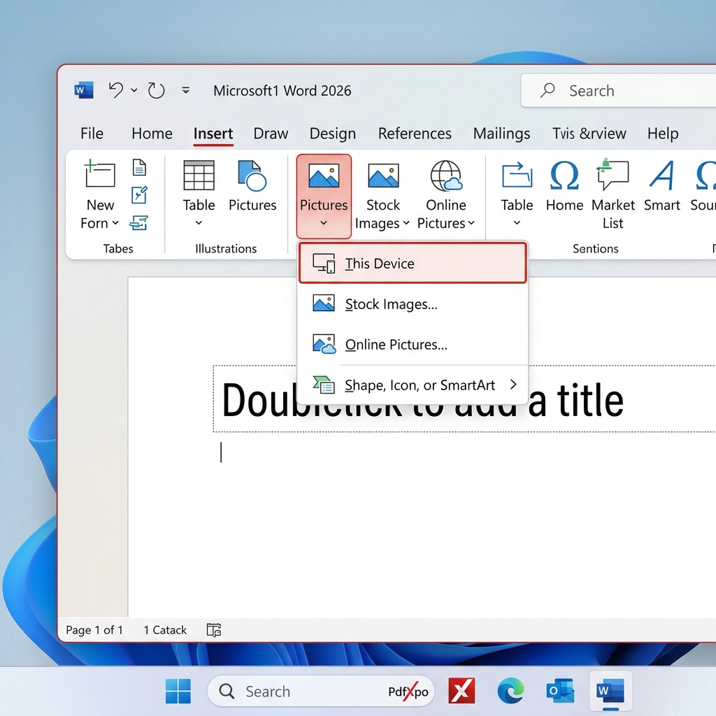 Insert Image in Word 2026