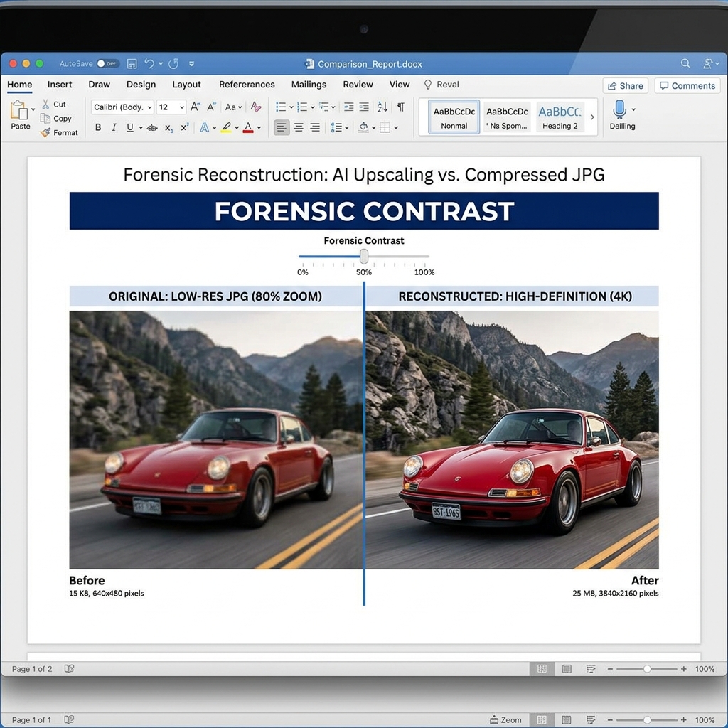 Word Image Forensic Reconstruction 2026