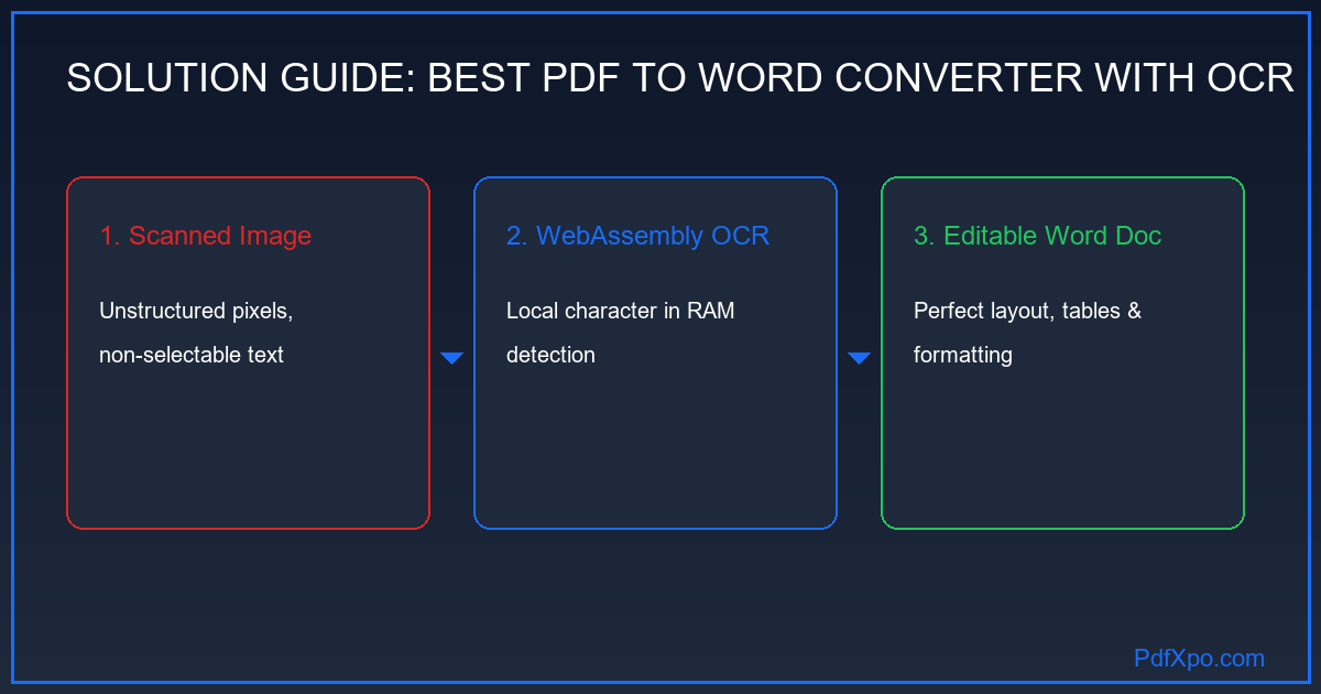 OCR 포함 PDF Word 변환기 스캔 문서