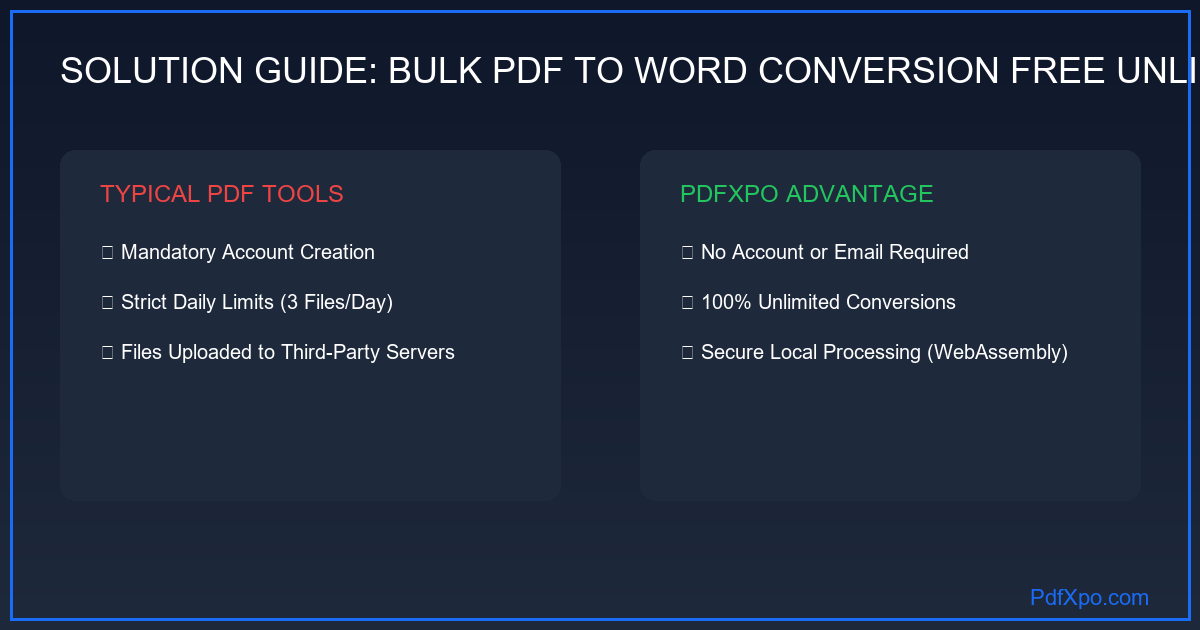대량 PDF Word 변환 무제한 무료
