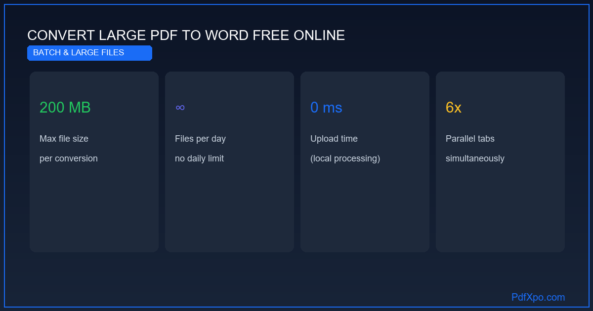 বড় PDF কে Word এ রূপান্তর করুন – বিনামূল্যে অনলাইন