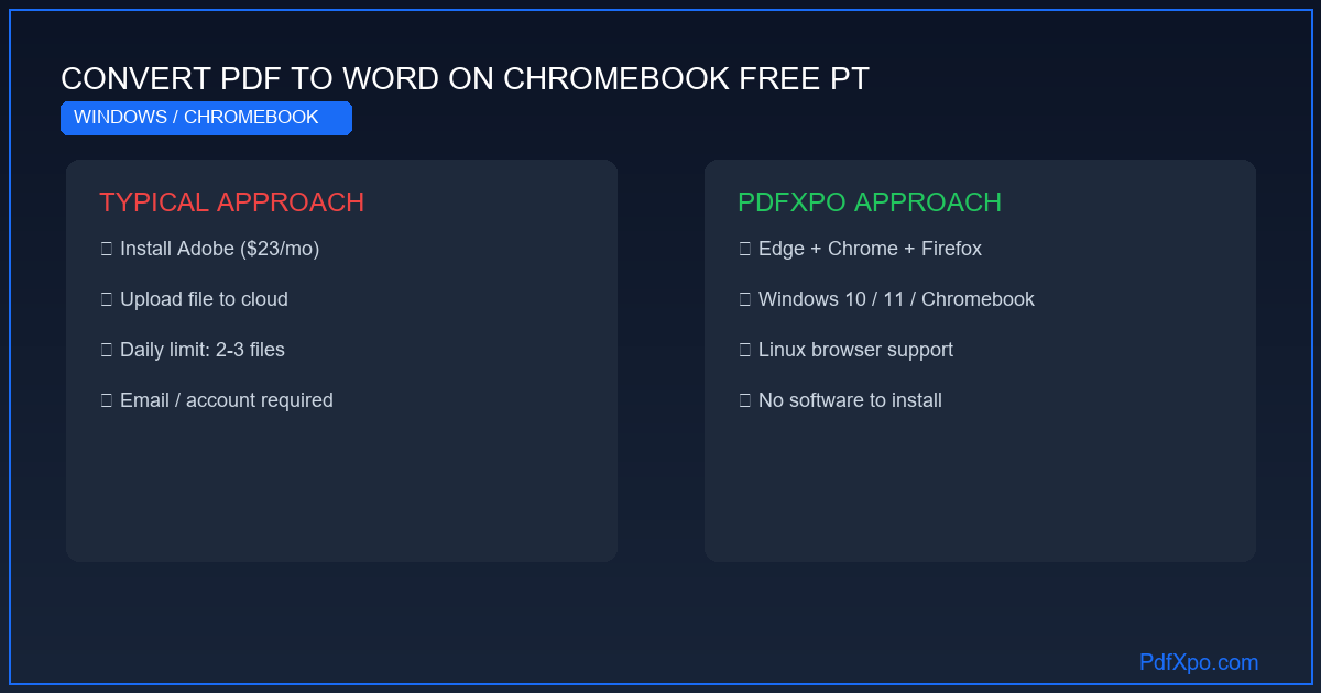 Converter PDF para Word no Chromebook – grátis
