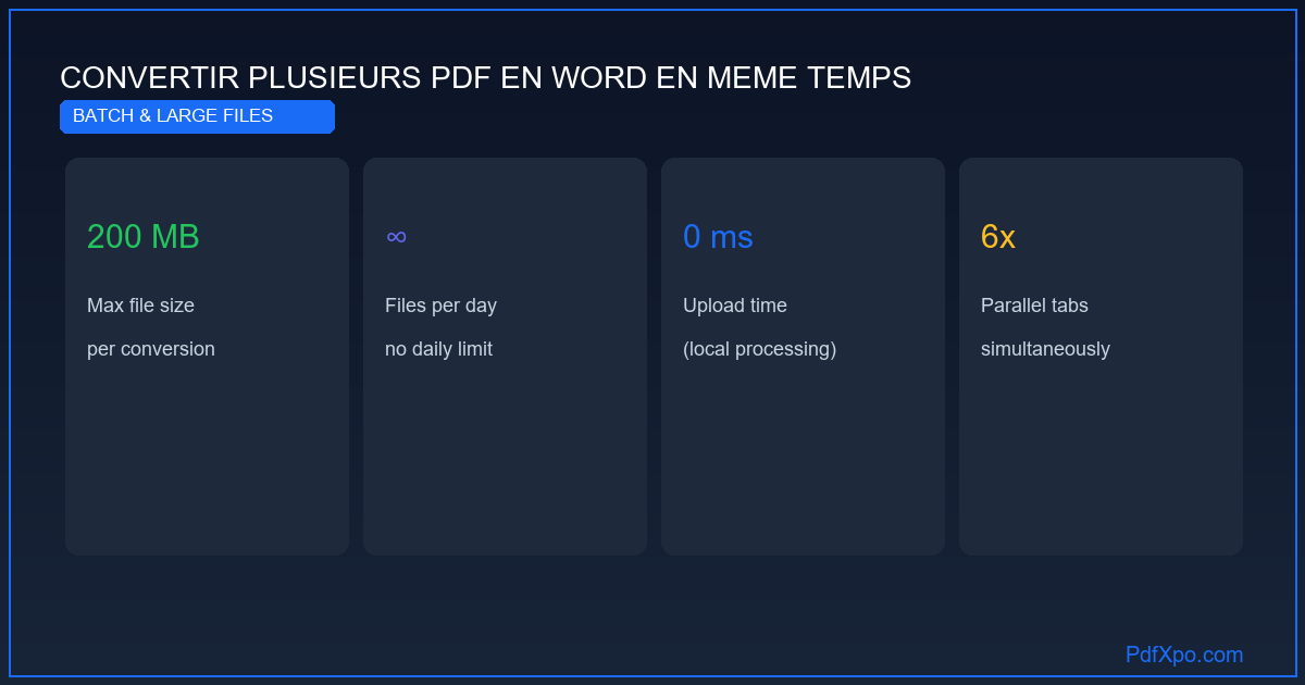 Convertir plusieurs PDF en Word simultanément – gratuit