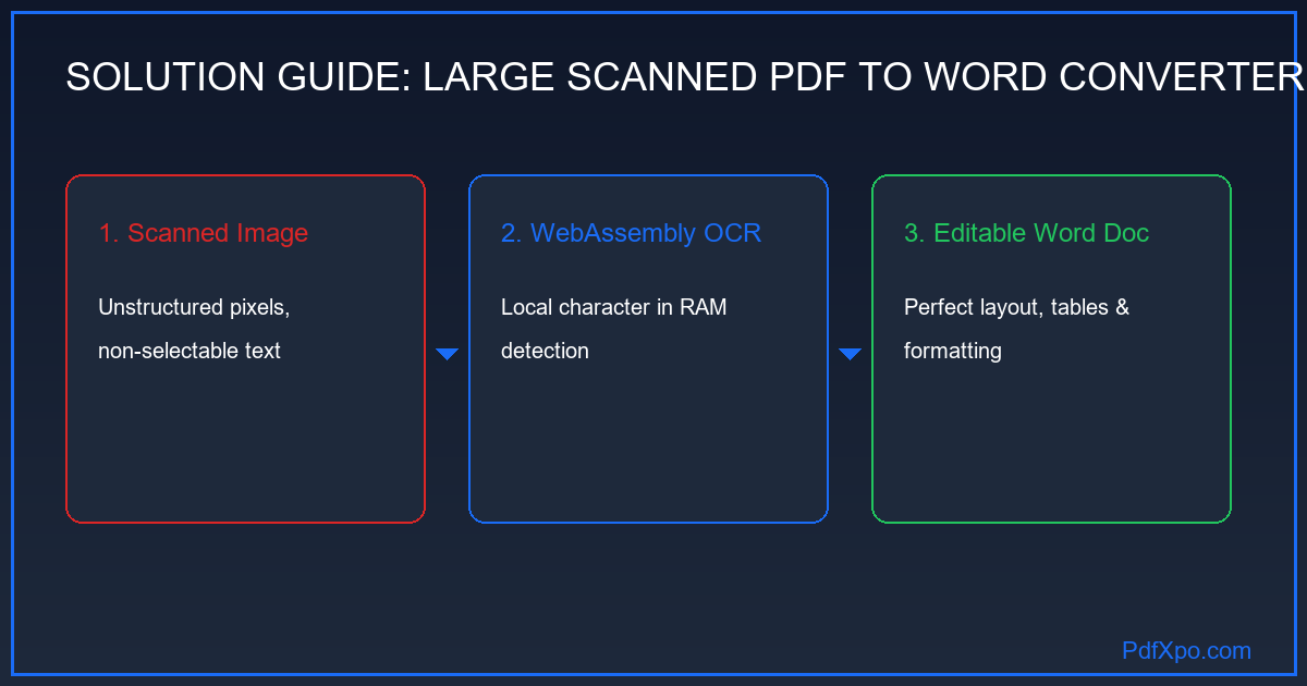 대용량 스캔 PDF Word 변환 OCR