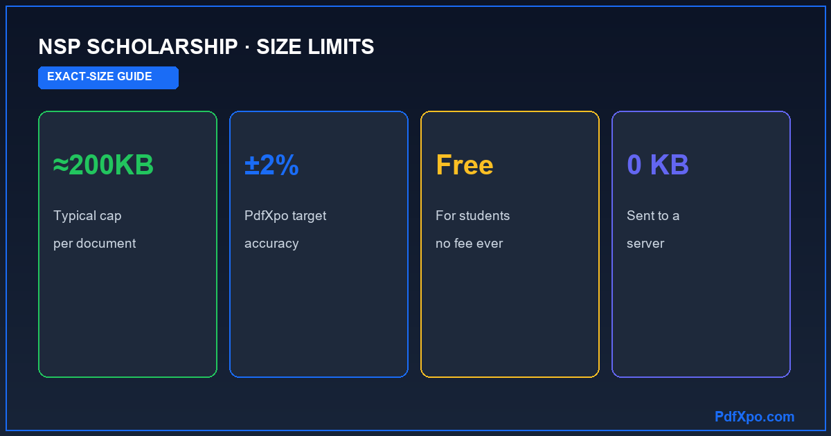 NSP SCHOLARSHIP upload requirements at a glance
