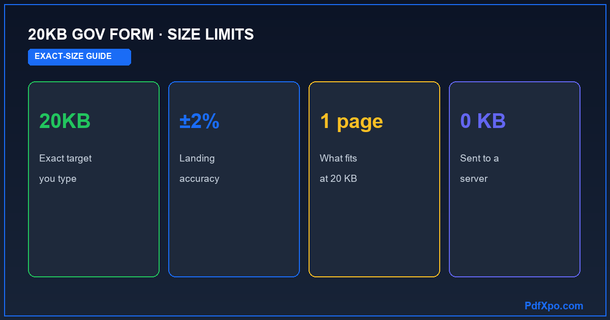 20KB GOV FORM upload requirements at a glance