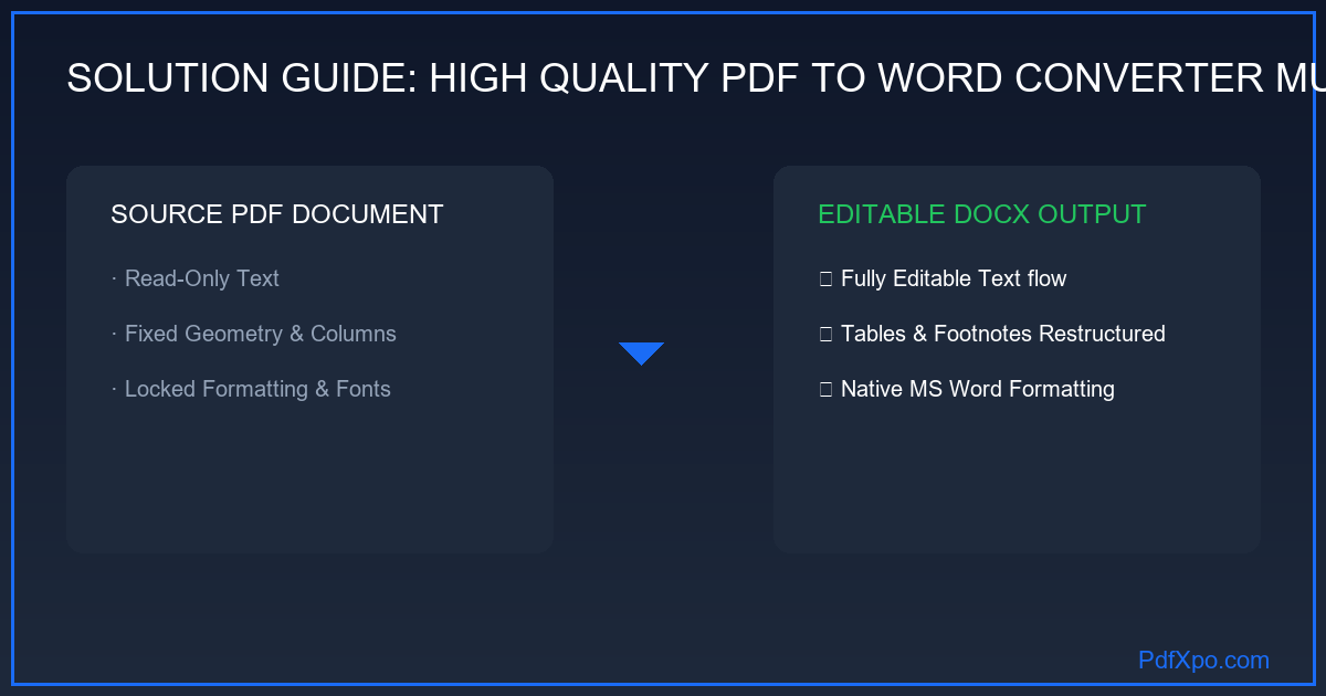 고품질 무료 온라인 PDF Word 변환기