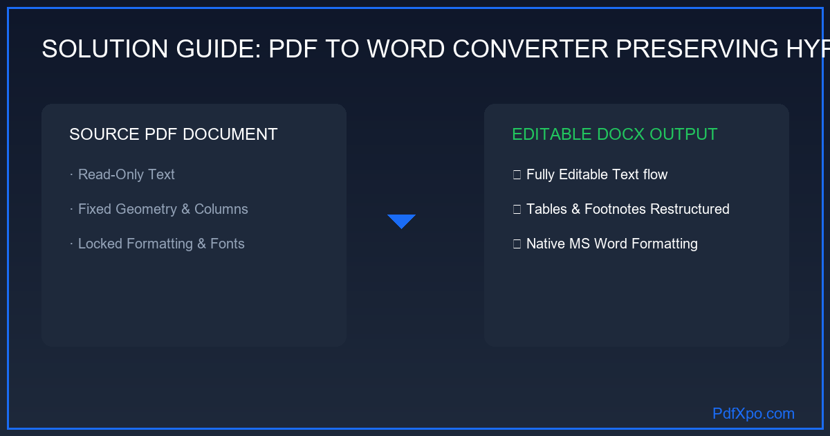 하이퍼링크 유지 PDF Word 변환