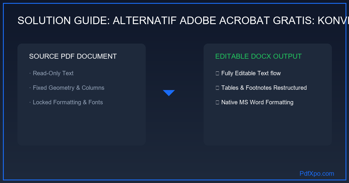 Perbandingan harga Adobe Acrobat vs PdfXpo gratis untuk konversi PDF ke Word