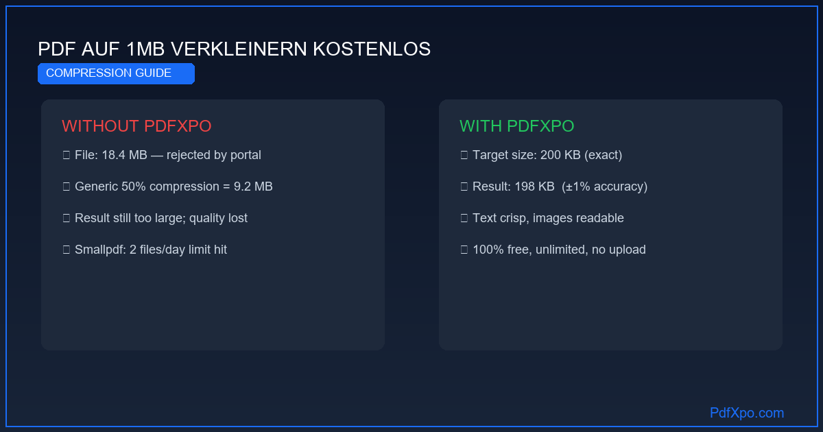 PDF auf 1MB verkleinern – kostenlos online