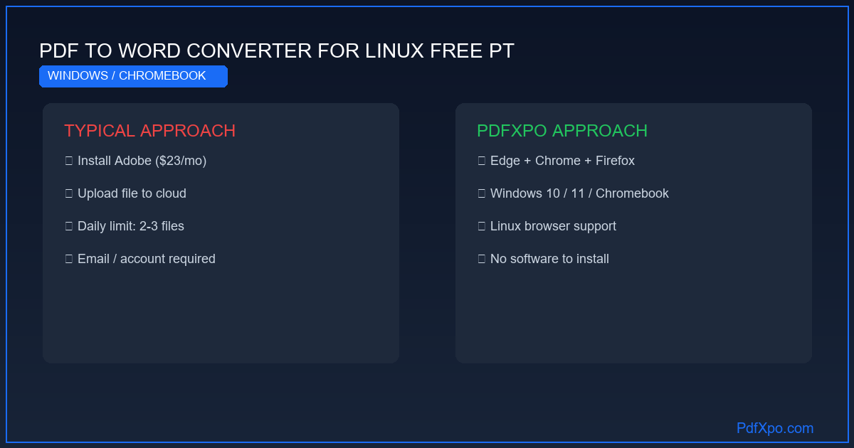 Converter PDF para Word no Linux – grátis