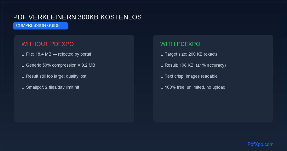 PDF auf 300KB verkleinern – kostenlos online