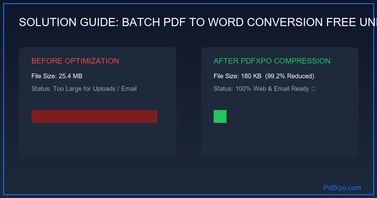 일괄 PDF Word 변환 무제한 무료