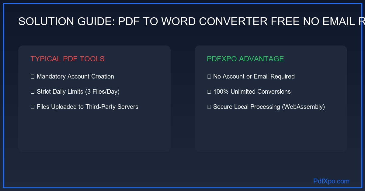 이메일 없이 계정 불필요 PDF Word 변환