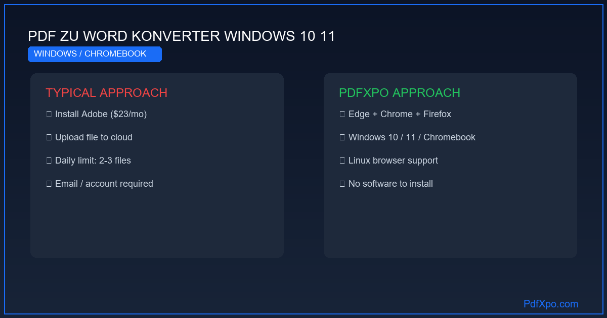 PDF-zu-Word-Konverter für Windows 10 und 11 – kostenlos