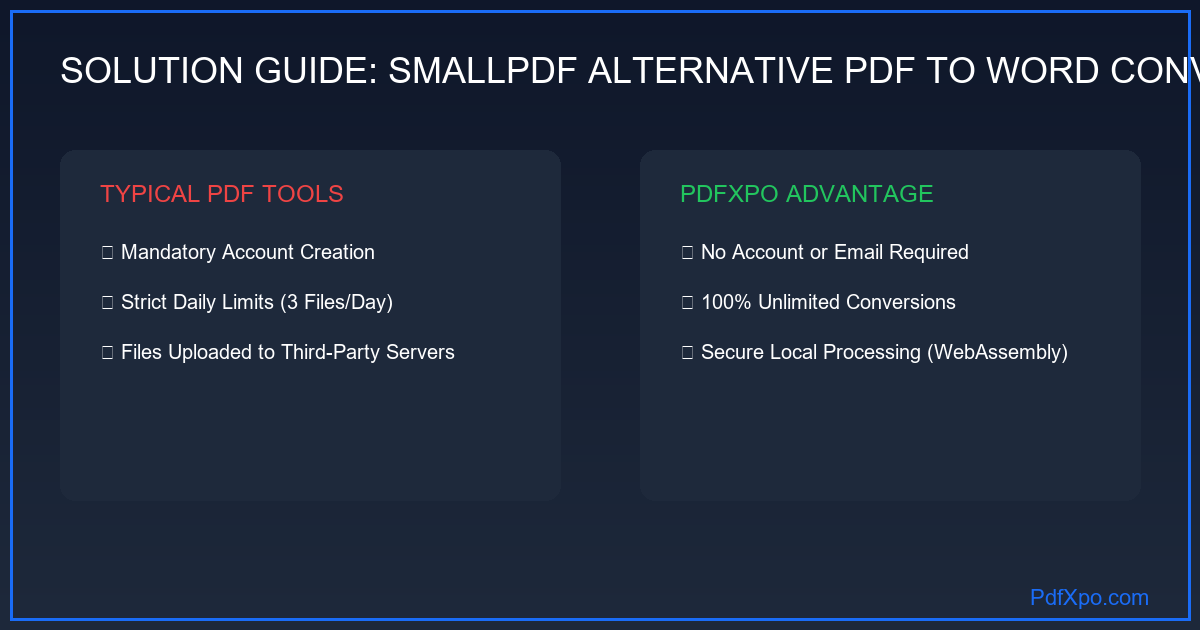 Smallpdf 대안 무제한 무료 PDF Word 변환기
