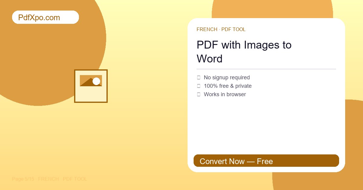 Convertir un PDF avec images en Word avec précision