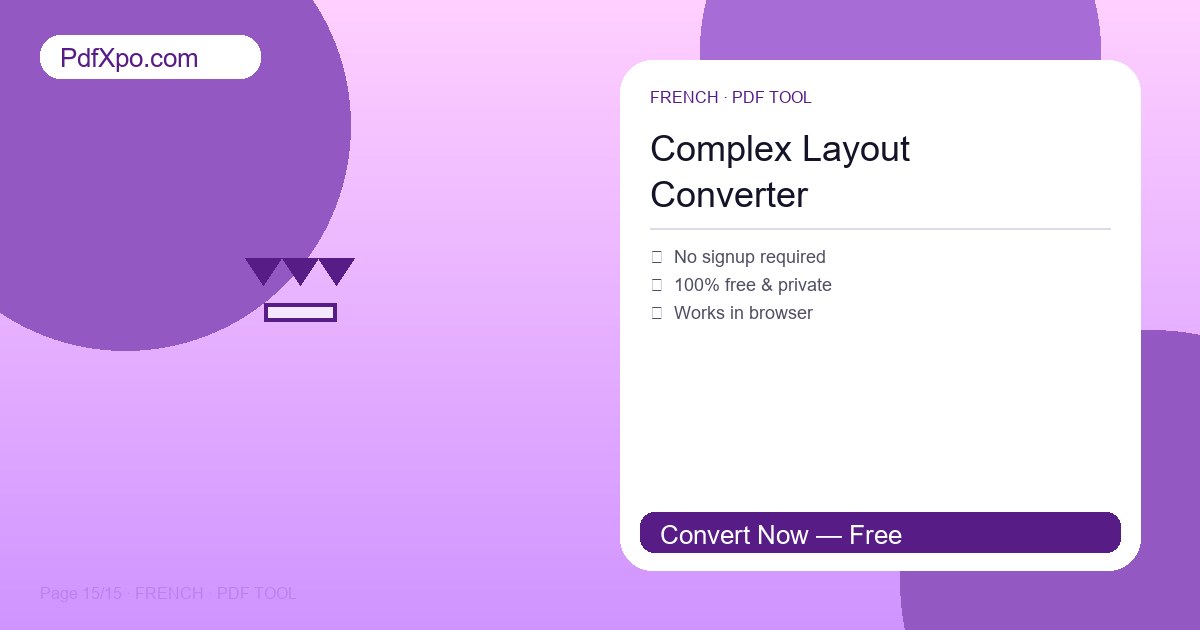 Convertisseur PDF en Word pour layouts complexes